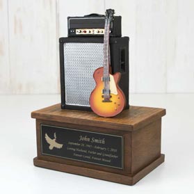 Small Electric Guitar Urn
